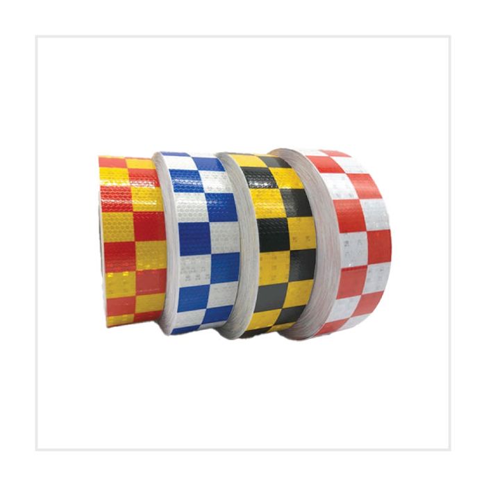 RapiDetect Reflective Chequered Sticker for Security Tower main product photo