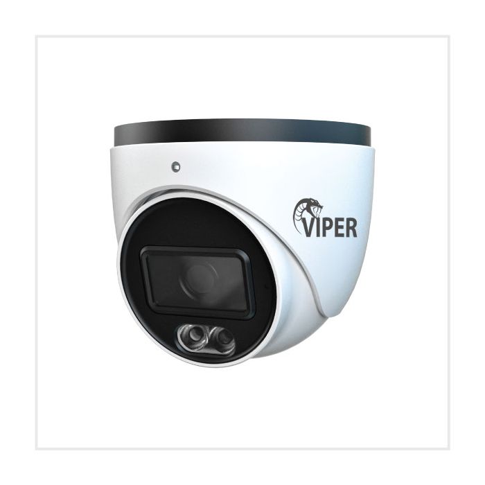 6MP Fixed Smart Dual-Illumination Turret Camera with People Detection (White Housing) main product photo