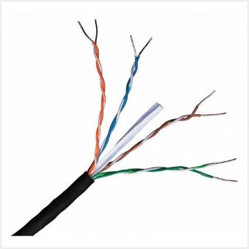 Connectix Cat 6 UTP External Grade Solid Cable, Black - 305m reel, 001-003-005-10