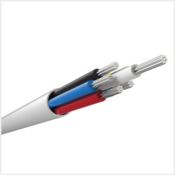 CQR Alarm Cable, 6 core, White PVC, Type 3, 100M, CCA, CABCCA6/WH/100M