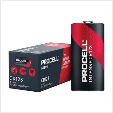 Procell Intense CR123 Battery, Pack of 10, CR123INT/10