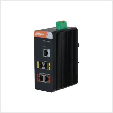 Dahua 4-Port Gigabit Industrial Switch with 2-Port Gigabit PoE (Managed), DH-PFS4204-2GT-DP