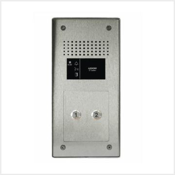Aiphone 2 Button Flush Audio Panel, GTN-2A/F/SS