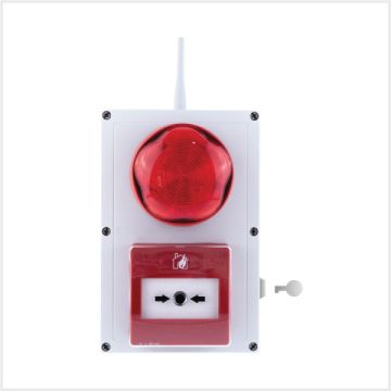 ALERTEX Master External Call-point with Sounder/Beacon with Reset Key (Red), NXECSB.RM