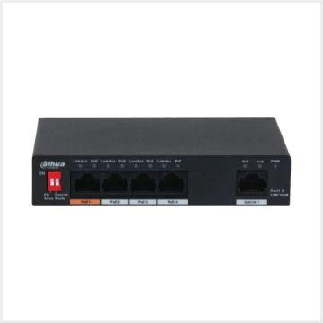 Dahua 5-Port Unmanaged Desktop Switch with 4-Port PoE, DH-PFS3005-4ET-60