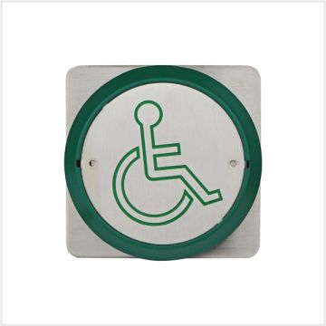 CDVI All-Active Wheelchair Logo Exit Button, Flush Mount, RTE-85DLF