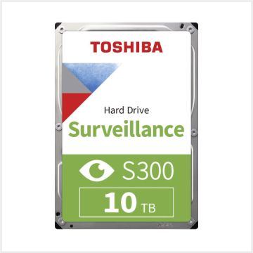 Toshiba Surveillance S300 Hard Drive (HDD) with 10TB Storage, HDD-TOSHIBAS3-10TB