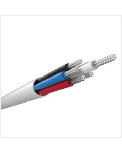 CQR Alarm Cable, 6 core, White PVC, Type 3, 100M, CCA