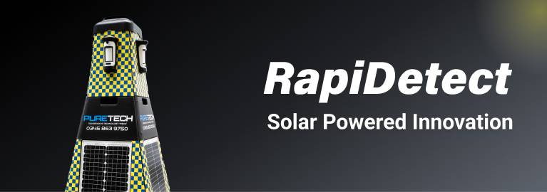 RapiDetect - 'Solar Powered Innovation' - Showing a Solar Powered Security Tower